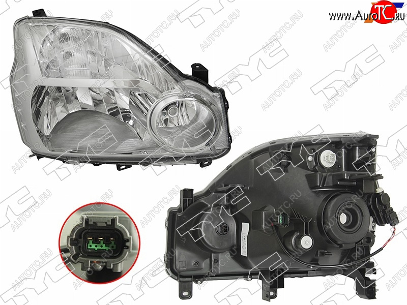 18 849 р. Фара правая (с электрокорректором, Евросвет) TYC  Nissan X-trail  2 T31 (2007-2011) дорестайлинг  с доставкой в г. Нижний Новгород