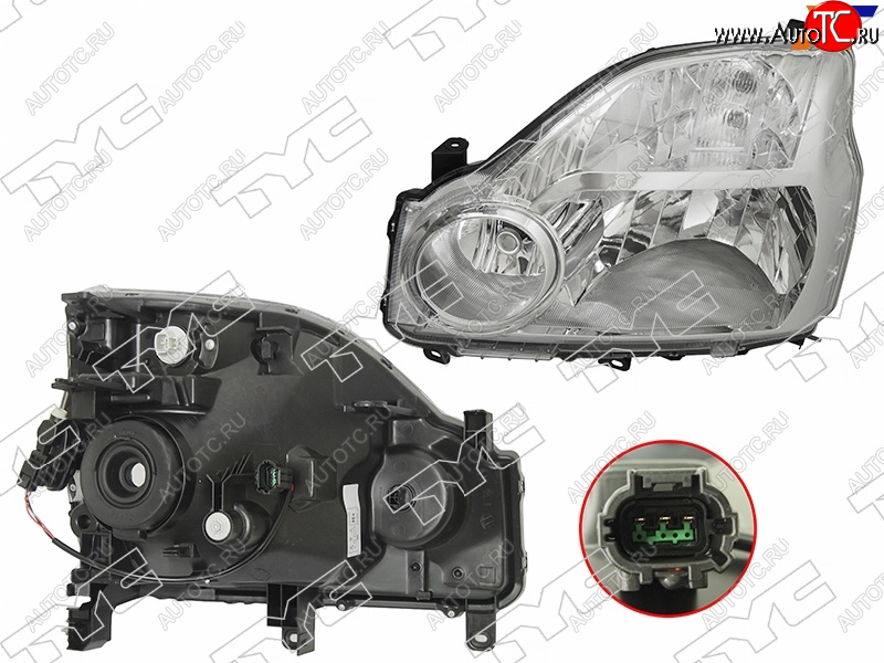 19 999 р. Фара левая (с электрокорректором, Евросвет) TYC  Nissan X-trail  2 T31 (2007-2011) дорестайлинг  с доставкой в г. Нижний Новгород