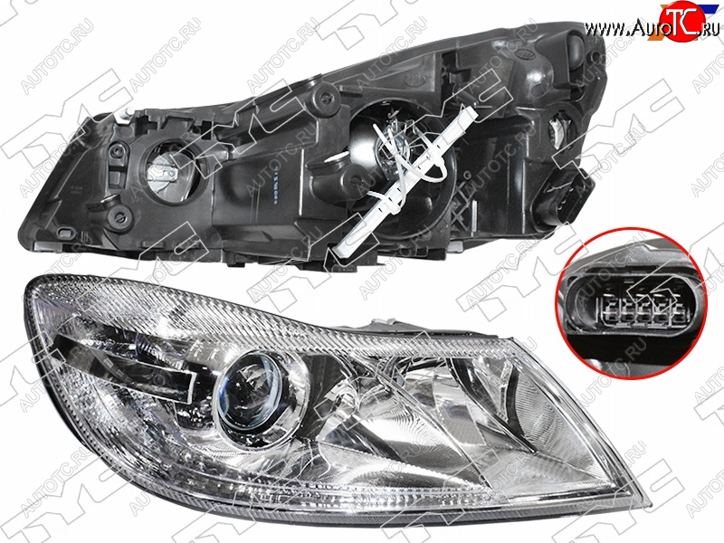 18 599 р. Фара правая (с электрокорректором) TYC  Skoda Octavia  A5 (2008-2013) лифтбэк рестайлинг, рестайлинг универсал  с доставкой в г. Нижний Новгород