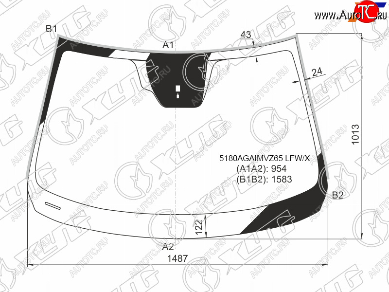 8 299 р. Стекло лобовое (Датчик дождя Молдинг) XYG  Mazda 6  GJ (2018-2024) 2-ой рестайлинг седан  с доставкой в г. Нижний Новгород