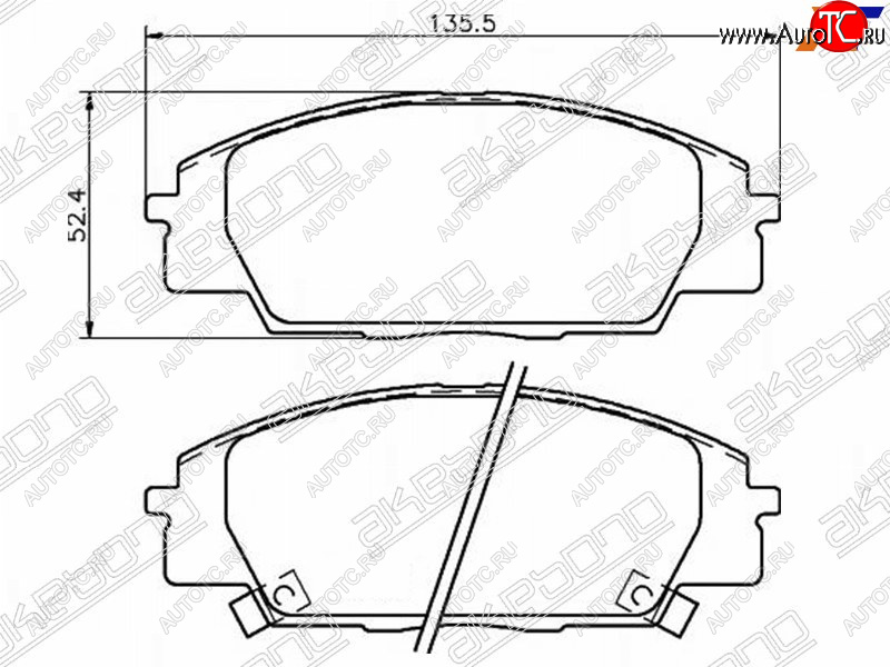 3 169 р. Колодки тормозные перед FL-FR SAT  Honda Civic ( FN,  FK,FN) (2005-2012) купе дорестайлинг, хэтчбэк 5 дв. дорестайлинг, купе рестайлинг, хэтчбэк 5 дв. рестайлинг  с доставкой в г. Нижний Новгород