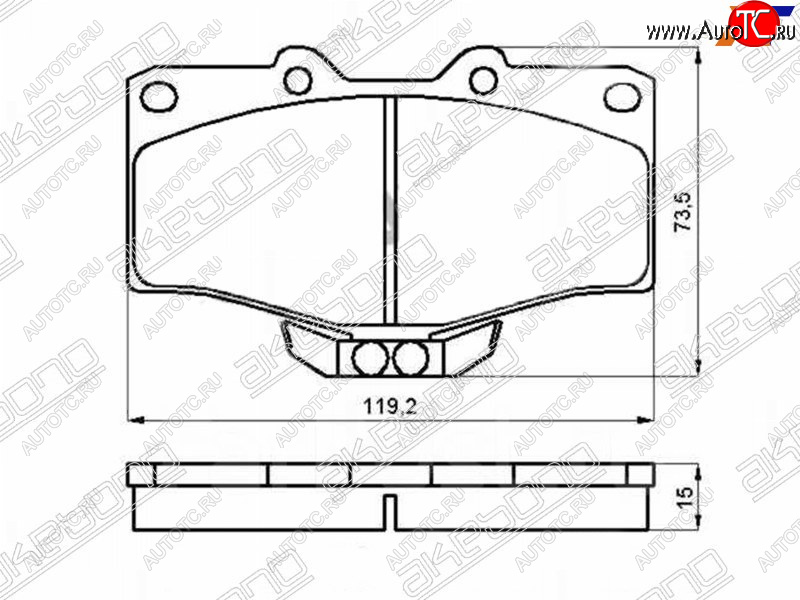 1 849 р. Колодки тормозные перед FL-FR SAT  Toyota Fortuner AN50/AN60 2-ой рестайлинг (2011-2015)  с доставкой в г. Нижний Новгород