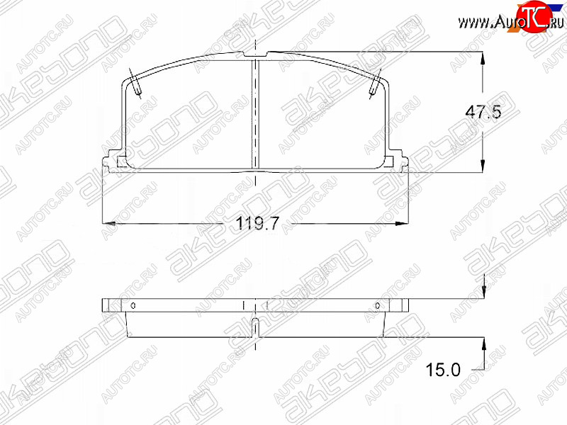 1 499 р. Колодки тормозные перед FL-FR SAT  Toyota Caldina (T190,  T210,  T240), Corolla (E150,  E140,  E170,  E180,  E210), Sprinter (E100,  E110)  с доставкой в г. Нижний Новгород