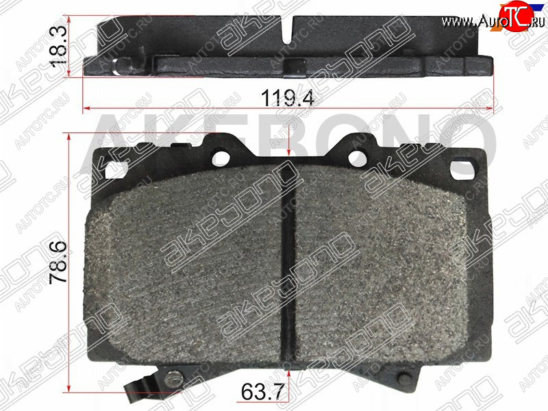 3 199 р. Колодки тормозные перед FL-FR SAT    Toyota Land Cruiser 100 2-ой рестайлинг (2005-2007)  с доставкой в г. Нижний Новгород