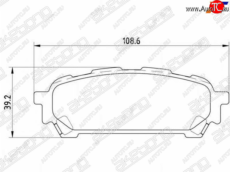 1 849 р. Колодки тормозные зад RH-LH SAT Subaru Impreza GE седан (2007-2012)  с доставкой в г. Нижний Новгород