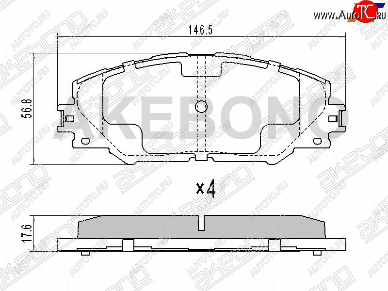 3 269 р. Колодки тормозные перед FL-FR SAT  Toyota RAV4 XA30 5 дв. 2-ой рестайлинг (2010-2013)  с доставкой в г. Нижний Новгород