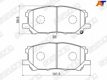 Колодки тормозные перед FL-FR SAT Lexus RX300 XU30 дорестайлинг (2003-2006)