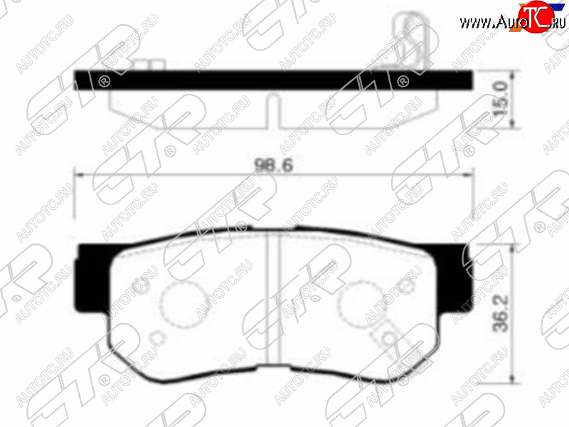 1 669 р. Колодки тормозные задние RH-LH SAT  Hyundai Getz  TB - Sonata ( EF,  NF)  с доставкой в г. Нижний Новгород