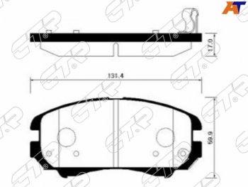 Колодки тормозные перед FR-FL SAT Chery (Черри) Tiggo 7 PRO (Тиго) (2019-2024), KIA (КИА) Soul (Сол) ( AM,  PS,  SK3) (2008-2022)