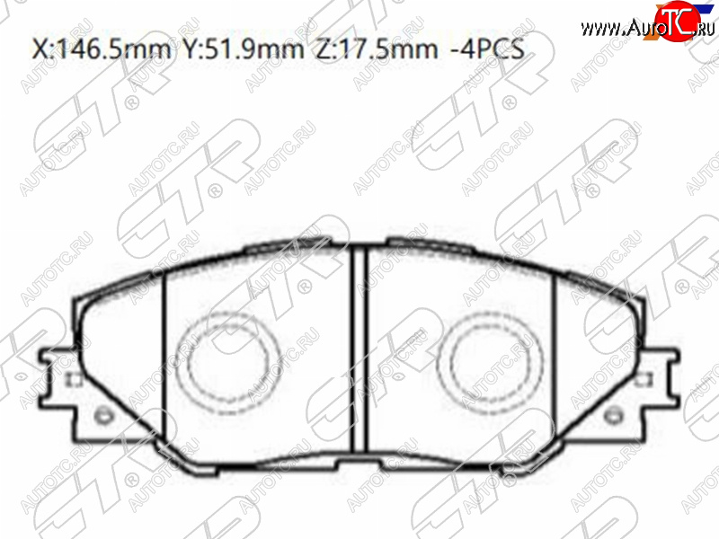 2 199 р. Колодки тормозные перед FL-FR SAT  Toyota RAV4 XA30 5 дв. 2-ой рестайлинг (2010-2013)  с доставкой в г. Нижний Новгород