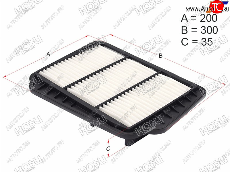 399 р. Фильтр воздушный HOSU  Chevrolet Lacetti ( седан,  универсал,  хэтчбек) (2002-2013), Daewoo Nubira  J200 (2003-2008)  с доставкой в г. Нижний Новгород