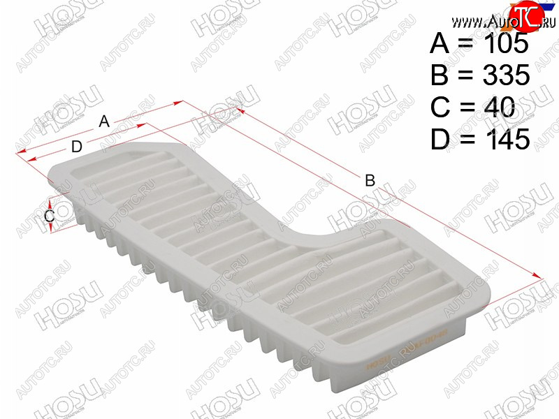 519 р. Фильтр воздушный HOSU  Toyota Mark 2 (X100,  Qualis,  X110), RAV4 (CA20,  XA30,  XA305,  XA40,  XA50)  с доставкой в г. Нижний Новгород