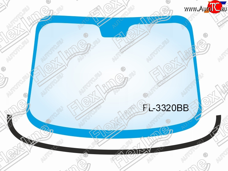 649 р. Молдинг лобового стекла (Снизу) FLEXLINE  Volvo V60 (2010-2018)  с доставкой в г. Нижний Новгород