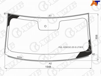 Стекло лобовое (Датчик дождя Молдинг) XYG Haval (Хавал) Dargo (Дарго) (2022-2024)