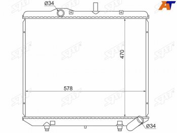 Радиатор SAT SSANGYONG (Ссан) Istana (истана)  631 (1995-2004) 631 микроавтобус