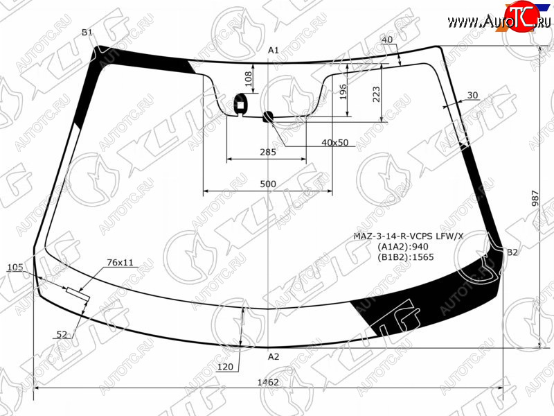 16 299 р. Стекло лобовое (Датчик дождя) XYG  Mazda 3/Axela  BM (2013-2019) дорестайлинг седан, дорестайлинг, хэтчбэк, рестайлинг седан, рестайлинг, хэтчбэк  с доставкой в г. Нижний Новгород