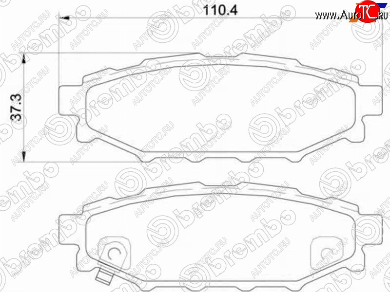 2 799 р. Колодки тормозные задние RH-LH SAT  Subaru Forester  SH - Impreza  GH  с доставкой в г. Нижний Новгород