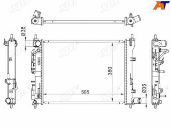 Радиатор охлаждающей жидкости SAT Hyundai Solaris HCR седан дорестайлинг (2017-2020)