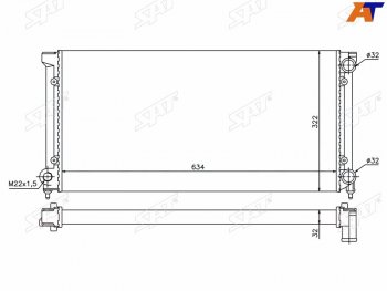 Радиатор охлаждающей жидкости SAT  Volkswagen Passat B4 седан (1993-1996)