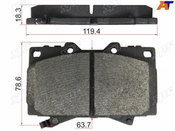 1 859 р. Колодки тормозные перед FL-FR SAT  Toyota Land Cruiser 100 2-ой рестайлинг (2005-2007) (с керамическим наполнением)  с доставкой в г. Нижний Новгород. Увеличить фотографию 2