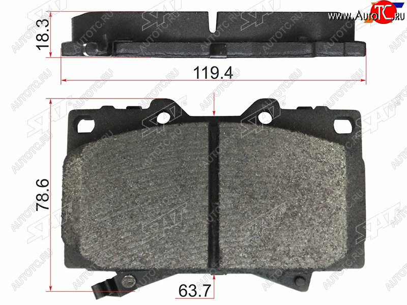 1 859 р. Колодки тормозные перед FL-FR SAT  Toyota Land Cruiser 100 2-ой рестайлинг (2005-2007) (с керамическим наполнением)  с доставкой в г. Нижний Новгород