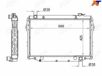 Радиатор SAT Toyota Land Cruiser 80 (1989-1997)