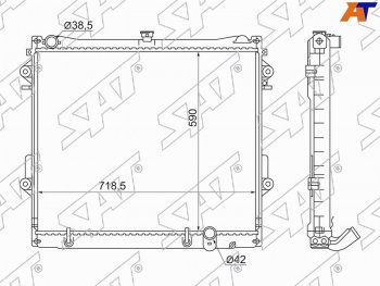 Радиатор SAT Toyota Land Cruiser 200 2-ой рестайлинг (2015-2021)