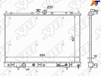 Радиатор охлаждающей жидкости SAT Mitsubishi Delica 4 рестайлинг (1997-2007)