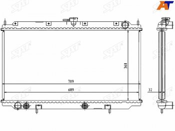 Радиатор охлаждающей жидкости SAT Nissan Sunny B15 (1998-2004)