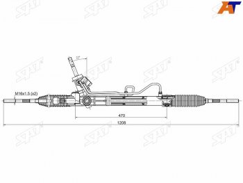 13 599 р. Рейка рулевая гидравлическая LHD SAT  Chevrolet Cruze (J300,  J305,  J308,  D2LC,  D2LC-K), Opel Astra (J)  с доставкой в г. Нижний Новгород. Увеличить фотографию 1