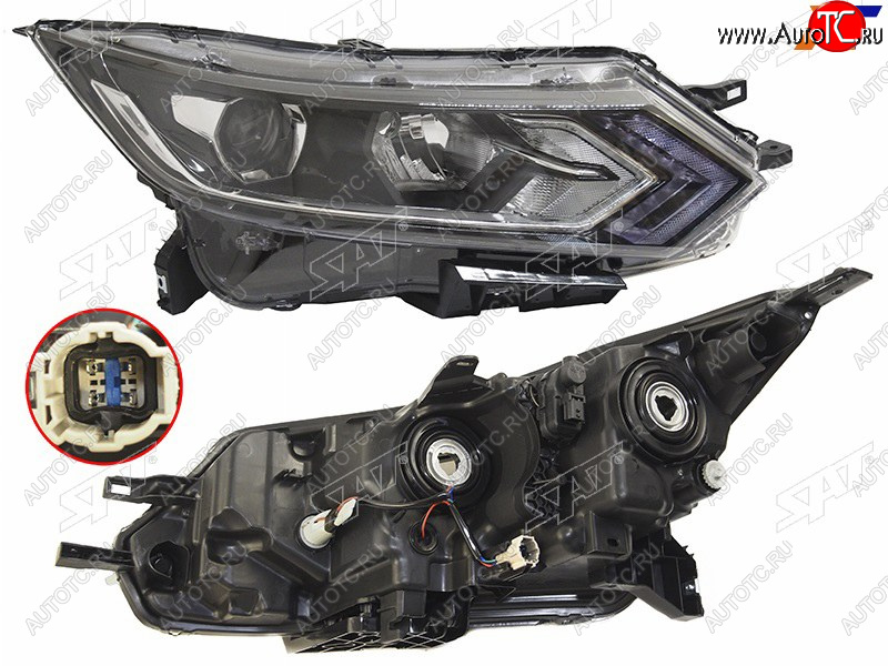 13 999 р. Фара правая ( галоген, LED) SAT  Nissan Qashqai  2 (2017-2022) J11 рестайлинг  с доставкой в г. Нижний Новгород