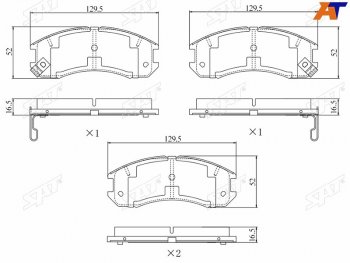 Колодки тормозные перед FL-FR SAT Mazda (Мазда) 626  GD (1987-1992) GD седан