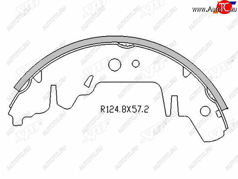 1 739 р. Колодки тормозные барабанные задние RH-LH SAT  Chrysler Voyager  GS минивэн (1995-2000), KIA Carnival ( UP,CQ,  UP,GQ) (1998-2006)  с доставкой в г. Нижний Новгород