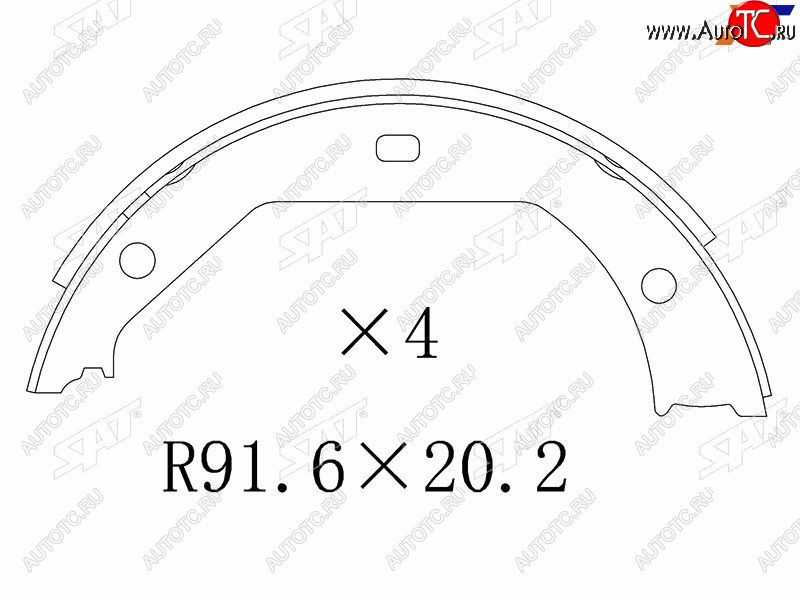 1 189 р. Колодки тормозные барабанные задние RH-LH SAT BMW 3 серия E46 седан дорестайлинг (1998-2001)  с доставкой в г. Нижний Новгород