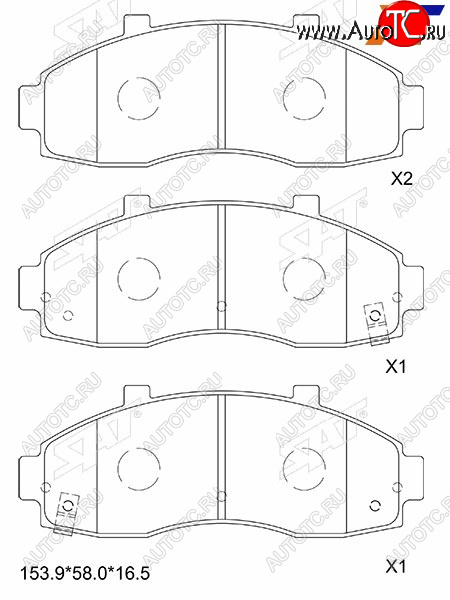 1 599 р. Колодки тормозные перед FR-FL SAT  KIA Carnival ( UP,CQ,  UP,GQ) - Pregio  с доставкой в г. Нижний Новгород