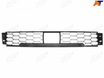 Нижняя решетка переднего бампера SAT Skoda (Шкода) Rapid (Рапид)  MK2 (2019-2024) MK2  (под датчик дистанции)