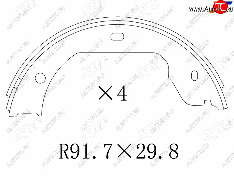 1 549 р. Колодки барабанные задние RH-LH SAT BMW X5 E70 дорестайлинг (2006-2010)  с доставкой в г. Нижний Новгород