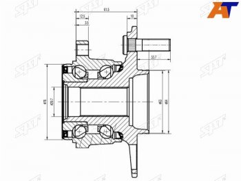 Ступичный узел задн. SAT Honda Elysion 1 2-ой рестайлинг (2008-2013)