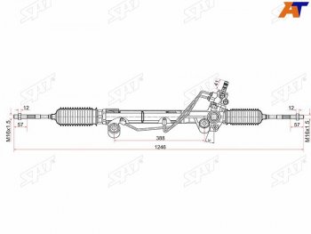 Рейка рулевая LHD SAT Toyota Land Cruiser Prado J150 1-ый рестайлинг (2013-2017)