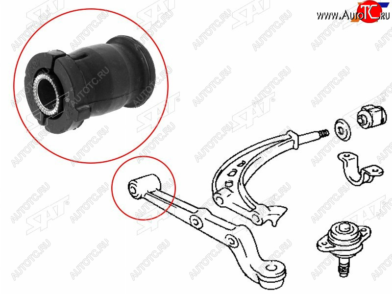 459 р. Сайлентблок переднего рычага FR SAT  Toyota Estima Emina  XR10, XR20 - Estima Lucida  XR10,20  с доставкой в г. Нижний Новгород