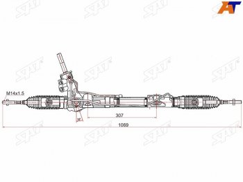 Рейка рулевая LHD SAT Nissan Teana 3 L33 дорестайлинг (2014-2020)