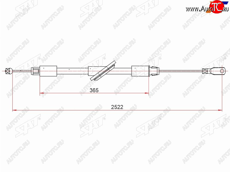 859 р. Трос ручника RH SAT  Mercedes-Benz Sprinter W906 (2006-2013)  с доставкой в г. Нижний Новгород