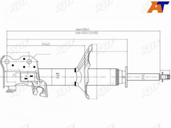 2 999 р. Стойка передняя RH SAT Nissan Almera седан N16 дорестайлинг (2000-2003)  с доставкой в г. Нижний Новгород. Увеличить фотографию 1