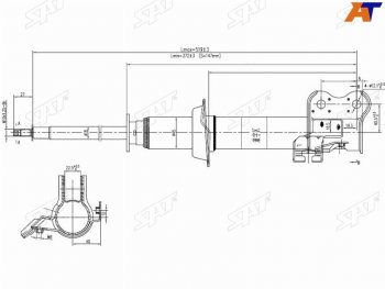 Стойка передняя LH SAT Nissan March K11 хэтчбэк 5 дв. 2-ой рестайлинг (1997-2003)