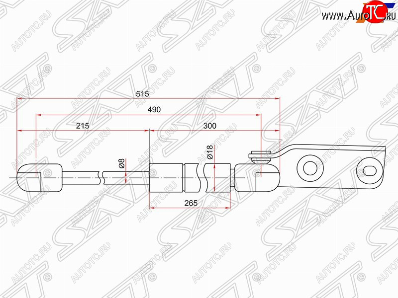 999 р. Правый упор крышки багажника SAT  Nissan AD  Y11 - Wingroad  2 Y11  с доставкой в г. Нижний Новгород