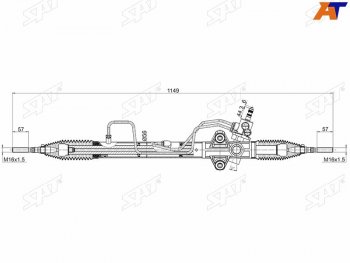 12 549 р. Рейка рулевая LHD SAT Mitsubishi L200 4  дорестайлинг (2006-2014)  с доставкой в г. Нижний Новгород. Увеличить фотографию 2