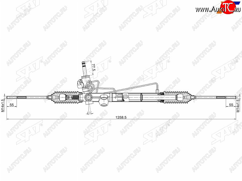 15 699 р. Рейка рулевая 2,0 -2,4V LHD SAT  Mitsubishi Outlander  CU (2003-2009)  с доставкой в г. Нижний Новгород