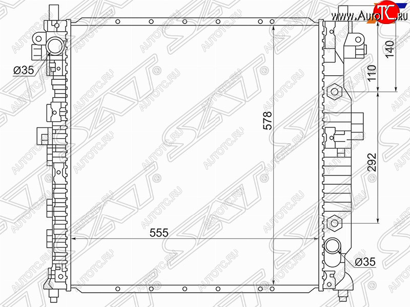 9 799 р. Радиатор двигателя SAT  SSANGYONG Actyon  1 - Kyron  с доставкой в г. Нижний Новгород