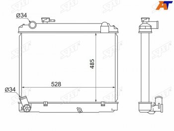 Радиатор SAT Toyota (Тойота) Town Ace (Таун)  3 (1996-2008) 3