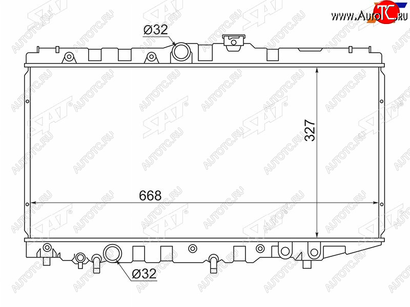 5 299 р. Радиатор SAT  Toyota Corona  T190 (1992-1994) седан дорестайлинг (применимо для Toyota Corolla (E90) 87-92 Carina (T170) 88-92 Corolla Levin 87-91 Corona (T170) 87-)  с доставкой в г. Нижний Новгород